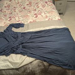 Seraphine maternity maxi dress in blue