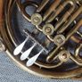 brass French horn in hard case Image 2