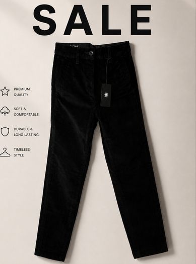 G star  black velvet  high Chino women pants. Brand new