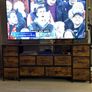 63 Tv Cabinet, Dresser for Bedroom with 11 Fabric Drawers, TV Stand with Power Socket for TVs up to 70", TV Units Image 6