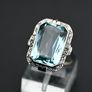Stunning Antique Art Deco Aquamarine Ring Image 9