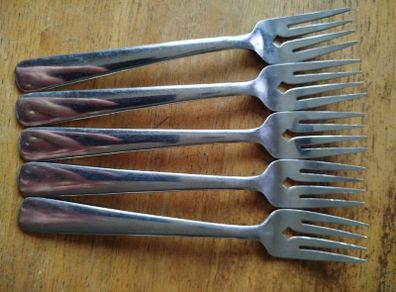 Reliance stainless steel forks x 5
