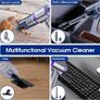 Car Vacuum Cleaner Cordless Powerful 22000Pa Strong Cyclonic Suction Blowing Brushless Motor Portable Rechargable Lightweight for Pet Hair Vehicle Home Office Purple Image 3
