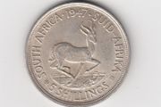 South Africa 5 Shillings 1947 80% Silver Coin (no. G46)