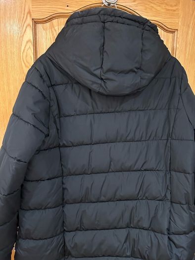 Black Long Padded Coat Size 2XL