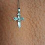 vintage sterling silver communion cross and chain Image 3