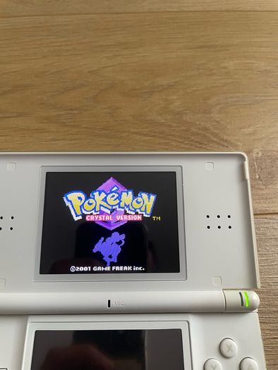 Modded Nintendo ds lite crystal white USG 001 boxed with manual with Flash Card 8gb with Games and retro games pokemon