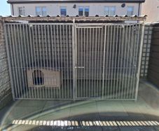 3m x 1.5m Galvanised Dog Run with Roof System