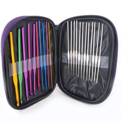 22pcs / set Knitting Tools Sweater Needles Stainless Steel Hand Sewing Set Color Sweater Knit Crochet