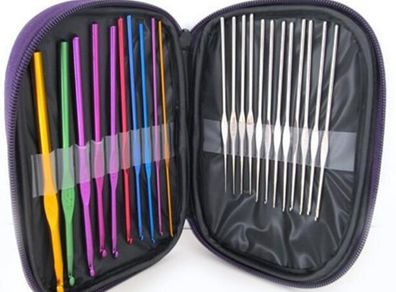 22pcs / set Knitting Tools Sweater Needles Stainless Steel Hand Sewing Set Color Sweater Knit Crochet