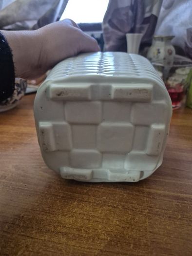 Ceramic Vintage Basket Planter with Handles