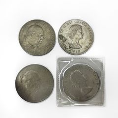 Four 1965 Winston Churchill Commemorative Crown Coins