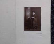 Black and White Portrait Photograph of A Lady Reading