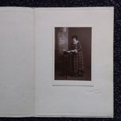 Black and White Portrait Photograph of A Lady Reading