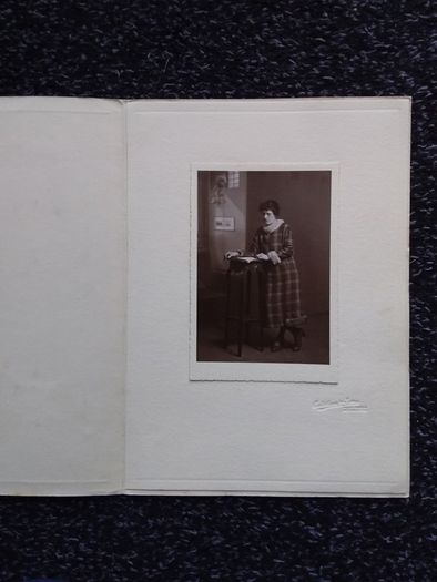 Black and White Portrait Photograph of A Lady Reading