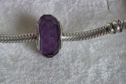 Pandora purple fascinating faceted murano glass charm perfect condition