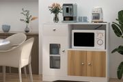 Sideboard for Kitchen, Sideboard with Socket for Microwave, Kitchen Cabinet with Drawers, Storage Cabinet for Dining Room, Kitchen, Living Room, 83 x 40 x 80 cm