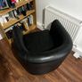 black leather armchair Image 3