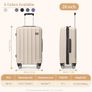 28 Inch Large Hard Shell Luggage Lightweight ABS with 4 Spinner Wheels Business Trip Trolley Case Suitcase (Beige) Image 6