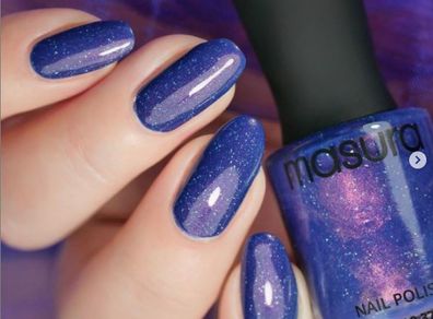 nail polish by Masura brand new deep blue