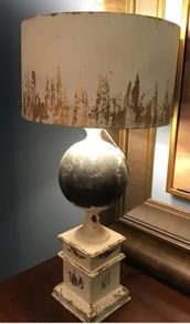 Table Lamp Antique White and Black x 2