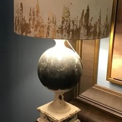 Table Lamp Antique White and Black x 2