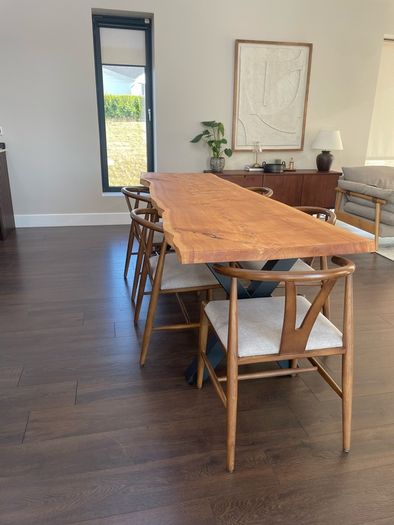 Solid Oak Live Edge Dining Table 2.5m