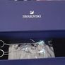 Swarovski Asymmetrical Drop Hoop Earrings in blue and clear Image 6