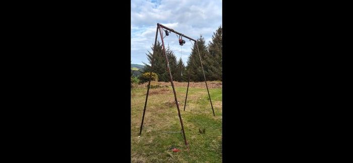 Portable Gantry Crane with 12V 4500lb Rhino Winch