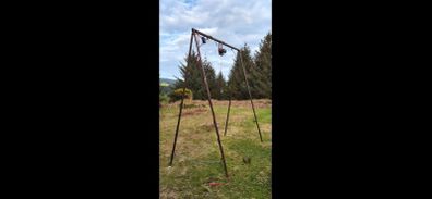 Portable Gantry Crane with 12V 4500lb Rhino Winch