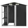 Garden Shed with Rack Anthracite 205x130x183 cm Iron Image 3