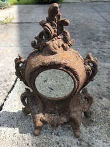 Antique cast clock/ picture frame