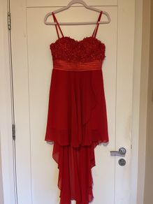 Red debs dress short/long
