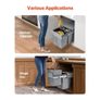 Trash Can for Kitchen Cabinets, 20+10+10L Double Under Sink Garbage Waste Recycling Bin, Under Mount Waste Container Image 7