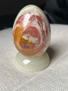 Vintage Alabaster Marble Egg