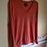 womens TOMMY HILFIGER Orange v neck jumper sweater Size medium Image 3