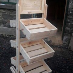 Handmade rustic display stands