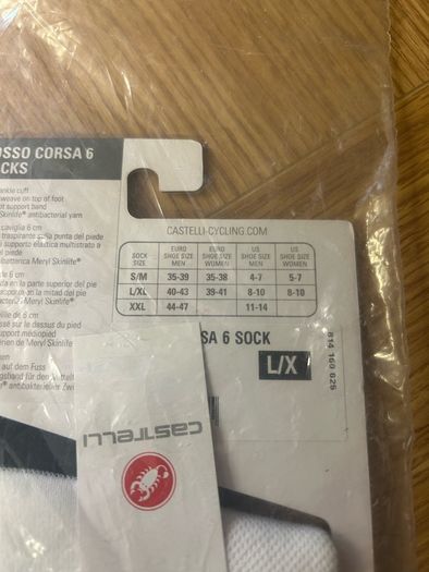 castelli Rosso Corsa socks new