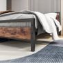 King Size Bed Frame with Wood Headboard Image 6