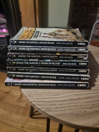 Herne the Hunter. 1980's Corgi Western books. Job lot of seven books