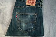 Levis 501 Original Button Fly Jeans W34 L26 - Distressed Ripped Cropped Blue