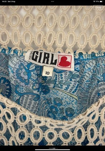 top river island Chelsea girl range vintage inspired size 10
