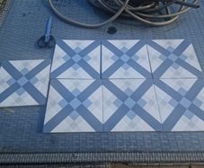 Blue patterned tiles 20 x 20cm