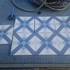 Blue patterned tiles 20 x 20cm