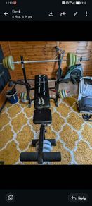 Weight bench weights and dumbbells