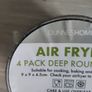 BNWT 4Pack Air a fryer Deep Round Dish Image 2