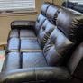 Black Leather Couch Image 3
