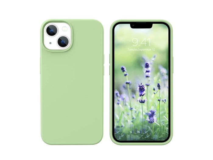 Liquid Silicone Shockproof Case For iPhone 13 Luxury Soft Phone Cover Matcha Green New - FHT9IP13LK
