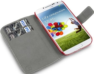 New Samsung I9500 Galaxy S4 Covert Brand Slim Pu Leather Wallet Case Cover Black/red/white/purple