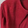 Girls red Christmas cardigan Image 6
